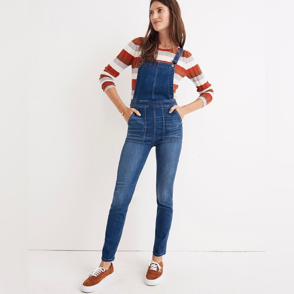 Madewell Skinny Overalls in Santiago Wash / MEDIUM